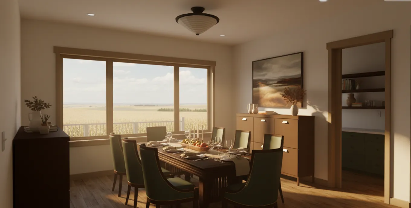 Dallas Center Custom Home Dining Iowa