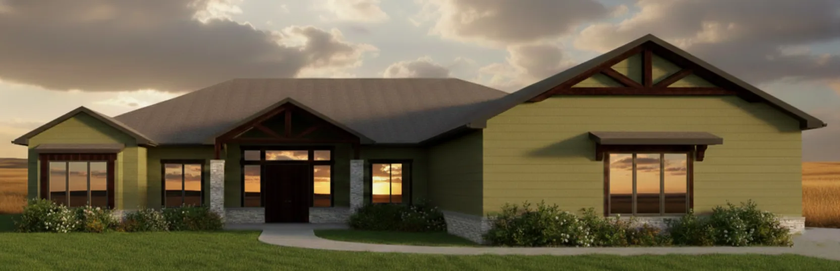 Dallas Center Custom Home Front Iowa